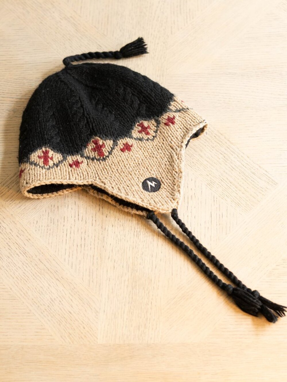 Marmot Wool Beanie, Winter Knit Sherpa Hat with Ear Flap